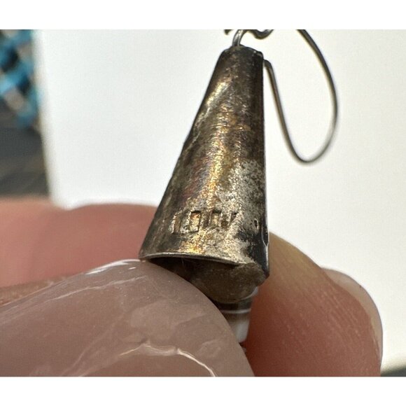 Vintage Navajo Necklace Earrings SET Turquoise Coral Nuggets & Shells 3 Strands - Picture 11 of 11